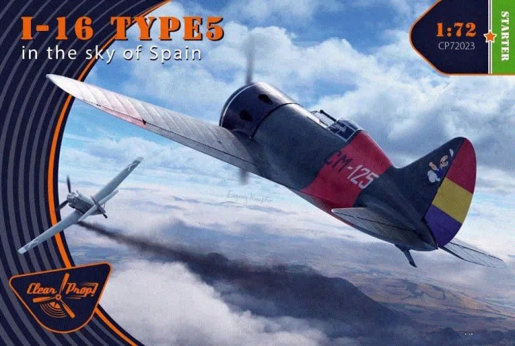 Clear Prop R72023 I-16 Type 5 'in the sky of Spain' (8x camo) 1/72