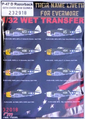 HGW 233918 P-47 D Razorback 58TH Over New Guinea PLUS 1/32