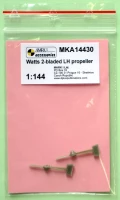 Mark 1 Model MKA-14430 Watts 2-bladed LH propeller (2 pcs.) 1/144