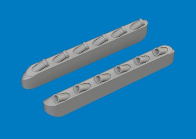 Eduard 672444 BRASSIN P-51D exh.stacks w/ fairing (ARMA H.) 1/72