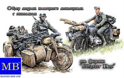 Master Box 03548F Фигуры Немецкие мотоциклисты на марше 1/35