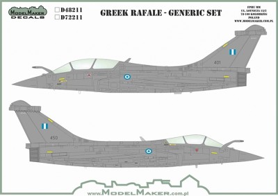 Model Maker Decals D48211 Greek Dassault Rafale - generic set 1/48