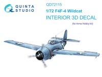 Quinta studio QD72115 F4F-4 Wildcat (Arma Hobby) 3D Декаль интерьера кабины 1/72