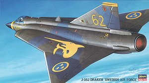 Hasegawa BP3 J-35F Draken Sweden Air force 1/72