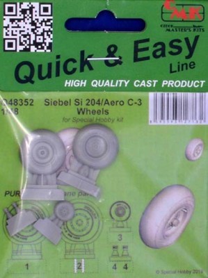 CMK Q48352 Siebel Si 204 / Aero C-3 wheels (SP.HOBBY) 1/48
