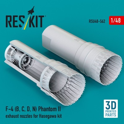 Reskit U48562 F-4 B,C,D,N Phantom II exh. nozzles (HAS) 1/48