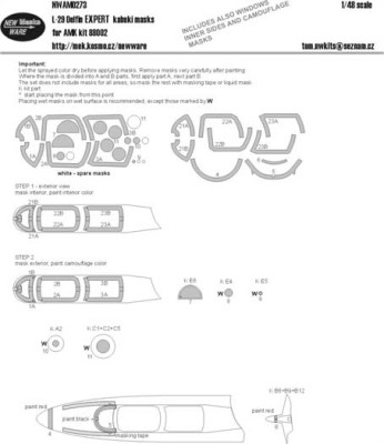 New Ware NWA-M0273 1/48 Mask L-29 Delfin EXPERT (AMK 88002)