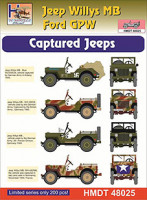 Hm Decals HMDT48025 1/48 Decals Jeep Willys MB/Ford GPW Captured Jeeps