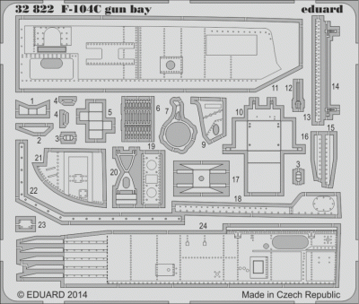 Eduard 32822 F-104C gun bay