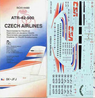 BOA Decals 14490 ATR-42-500 CZECH AIRLINES (ITAL) 1/144