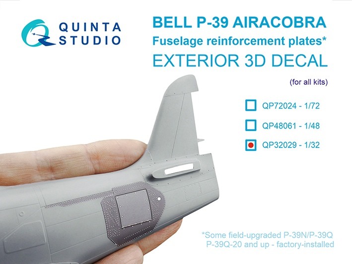 Quinta studio QP32029 Усиливающие накладки для фюзеляжа P-39 Airacobra 1/32