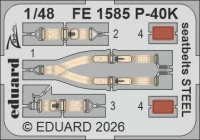 Eduard FE1585 P-40K seatbelts STEEL (EDU) 1/48