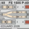 Eduard FE1585 P-40K seatbelts STEEL (EDU) 1/48