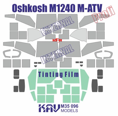 KAV M35096 Окрасочная маска на М1240 M-ATV ПРОФИ (RFM 5032, 5052) 1/35