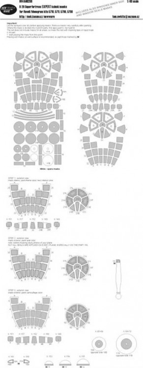 New Ware NWA-M0288 1/48 Mask B-29 Superfortress EXPERT (REV/MONO)