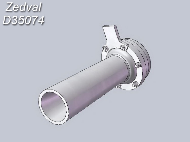 Zedval D35074 Звуковой сигнал прямой для танков 30-х годов выпуска. T-26, Т-28, T-35, T-37, T-38, BT-5, BT-7 (3D print) 1/35