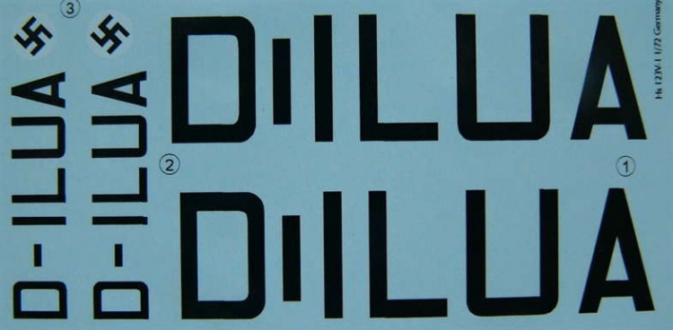 LF Model C72124 Decals HS 123V-1 over Germany (FLY/AMOD) 1/72