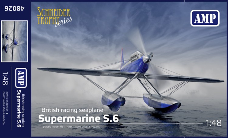 AMP 48026 Supermarine S-6A British Racing floatplane Schneider Trophy Series 1/48