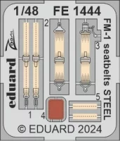 Eduard FE1444 FM-1 seatbelts STEEL (TAM) 1/48