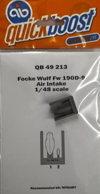 Quickboost 49213 Fw 190D-9 air intake (MINA) 1/48