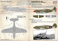 Print Scale 48-168 Curtiss P-40, part 1 (wet decals) 1/48