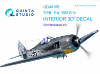 Quinta studio QD48156 FW 190A-5 (для модели Hasegawa) 3D Декаль интерьера кабины 1/48