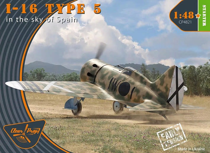 Clear Prop R48021 I-16 type 5 in the sky of Spain (early) 1/48