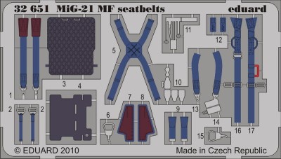Eduard 32651 MiG-21MF KM1M seatbelts TRU