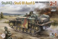 Takom 8017 Немецкая САУ StuH42&StuG III Ausf.G средняя 2 в 1 1/35