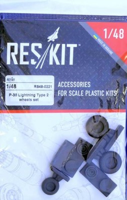 Reskit RS48-0221 P-38 Lightning Type 2 - wheels (ACAD,TAM,EDU) 1/48