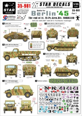 Star Decals STAR35981 Berlin #1. The end of 11. SS-Nordland 1/35