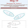 Peewit M72212 1/72 Canopy mask MiG-19/Shenyang F-6C (KP)