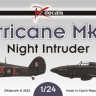 Dk Decals 24004 Hawker Hurricane MK.IIc Night Intruder 1/24
