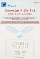 Peewit PW-M144004 1/144 Canopy mask Brewster F-2A-1/2 (MKM)