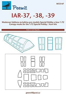 Peewit PW-M72147 1/72 Canopy mask IAR-37/38/39 (SP.HOBBY)