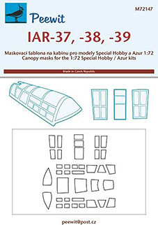 Peewit PW-M72147 1/72 Canopy mask IAR-37/38/39 (SP.HOBBY)