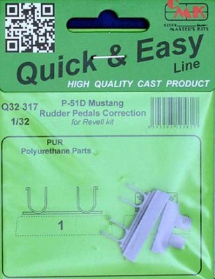 CMK Q32317 P-51D Mustang - Correct rudder pedals (REV) 1/32