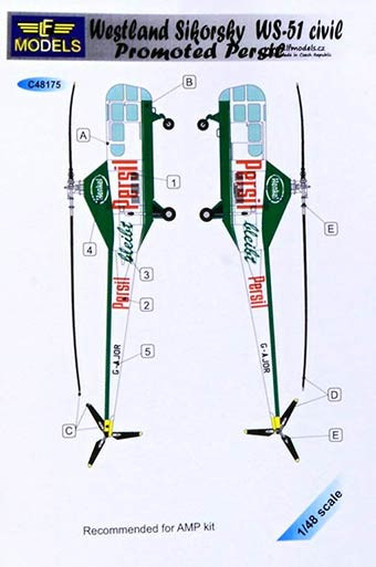 Lf Model C48175 Decals Westland Sikorsky WS-51 Promot.PERSIL 1/48