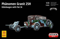 Attack Hobby 72925 Ph.Granit 25H Kubelwagen w/ Pak 36 (incl.PE) 1/72