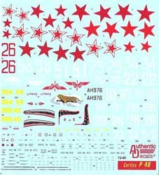Authentic Decals AD 7260 Р-40 in Russian sky