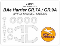 KV Models 72951 BAe Harrier GR.7A / GR.9A (AIRFIX #A04050, #A55300) + маски на диски и колеса AIRFIX GB 1/72