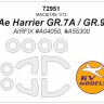 KV Models 72951 BAe Harrier GR.7A / GR.9A (AIRFIX #A04050, #A55300) + маски на диски и колеса AIRFIX GB 1/72