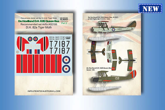 Print Scale PSR72004 DH 82b Queen Bee Part 2 The kit contains resin 3D and photo-etched parts, decal 1/72