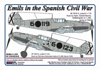 AML AMLC144003 Decals Emils in the Spanish Civil War 1/144