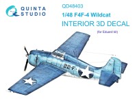 Quinta Studio QD48403 F4F-4 Wildcat (Eduard) 3D Декаль интерьера кабины 1/48