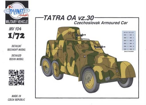 Planet Models MV72104 1/72 TATRA OA vz.30 Czechoslovak Armoured Car