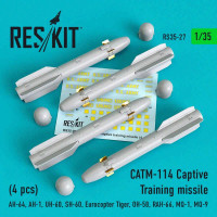 Reskit 35027 CATM-114 Captive Training missile (4 pcs) 1/35