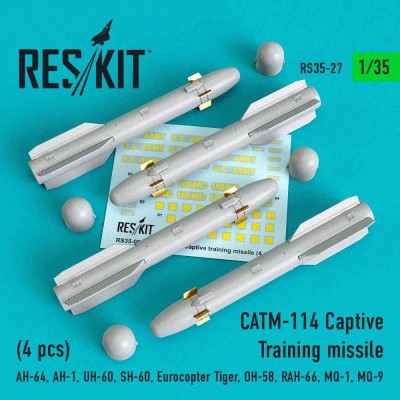 Reskit 35027 CATM-114 Captive Training missile (4 pcs) 1/35