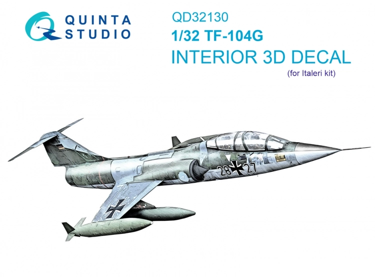 Quinta studio QD32130 TF-104G (Italeri) 3D Декаль интерьера кабины 1/32