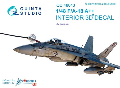 Quinta studio QD48043 F/A-18A++ (for Kinetic kit) 1/48